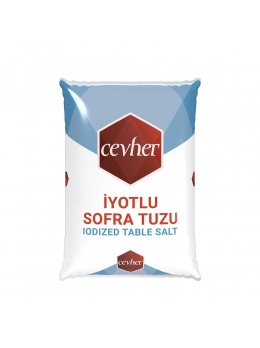 CEVHER RAFİNE İYOTLU SOFRA TUZU 3000GR 6AD KL