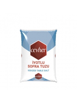 CEVHER RAFİNE İYOTLU SOFRA TUZU 1500GR 12AD KL