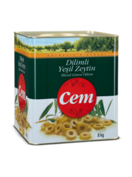 CEM 8KG DİLİMLİ YEŞİL ZEYTİN TNK